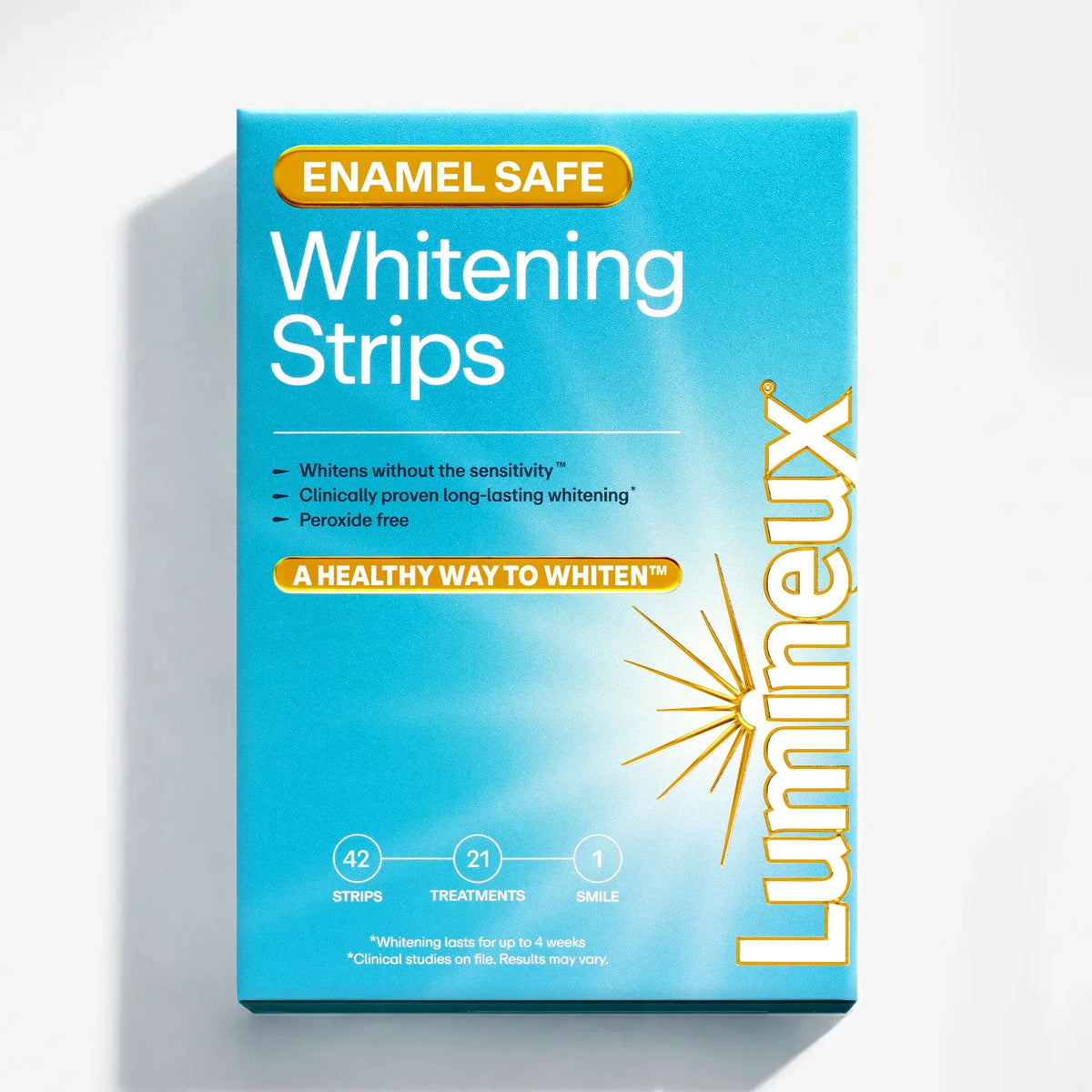 Lumineux Teeth Whitening Strips, Peroxide-Free, 21 Treatments
