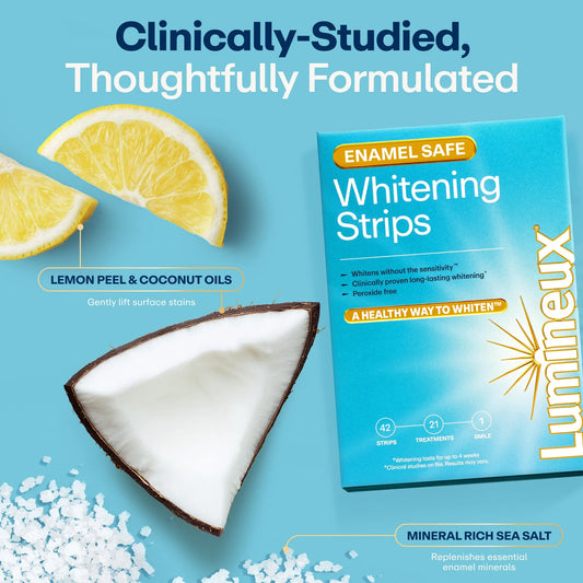 Lumineux Teeth Whitening Strips, Peroxide-Free, 21 Treatments