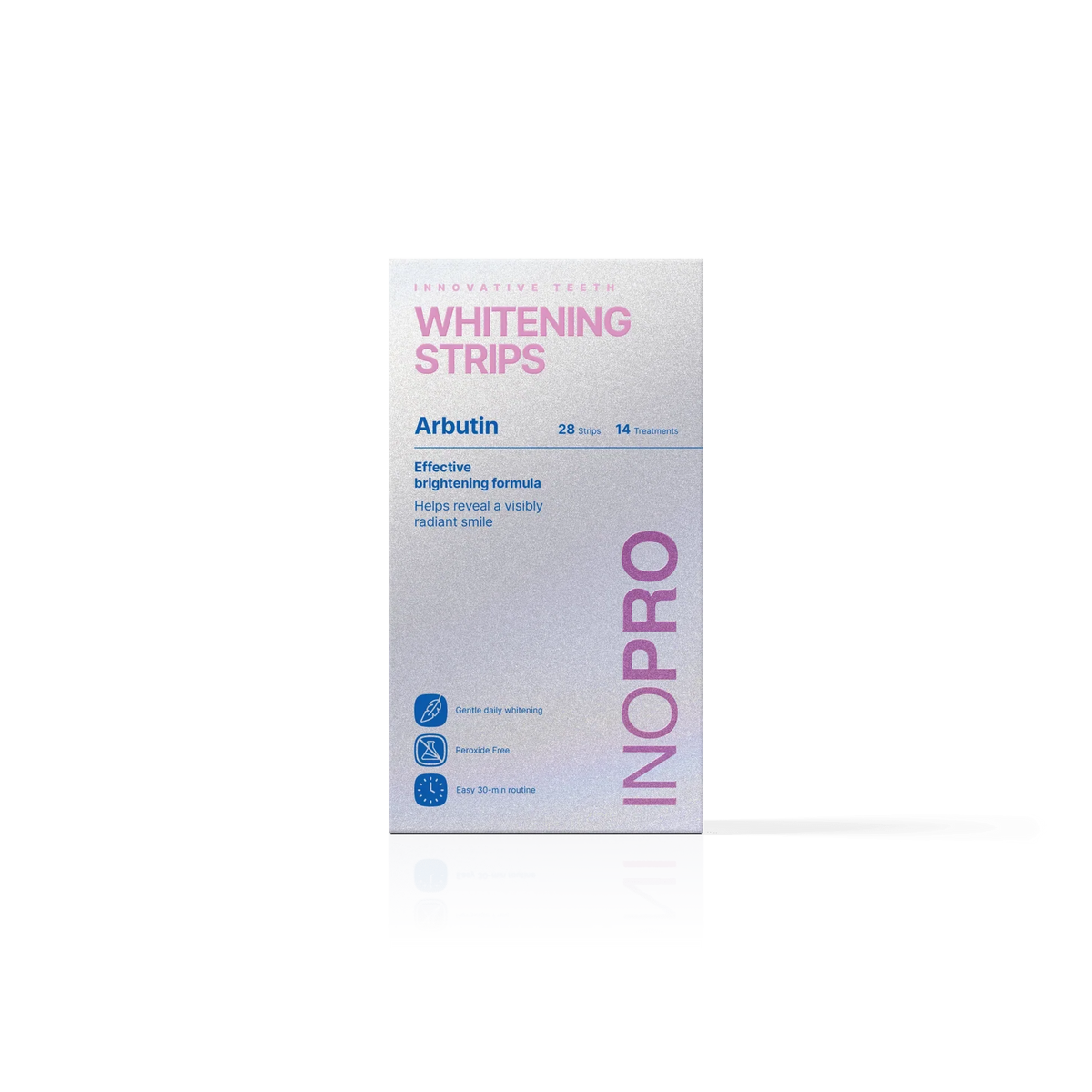 InoPro Teeth Whitening Strips, Peroxide-Free Green Whitening